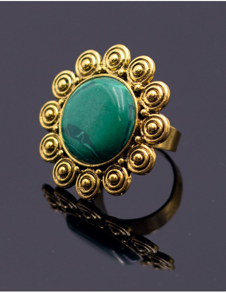 Gold ring with large stone