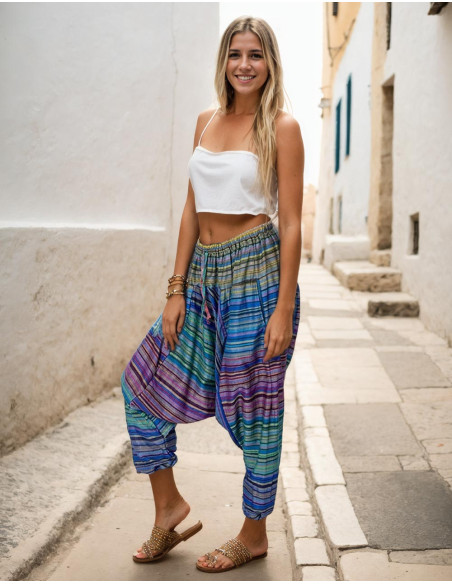 Multicolored Afghan pants