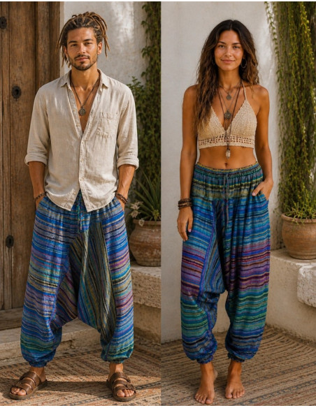 Multicolored Afghan pants