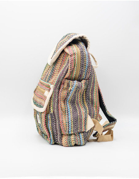 Ethnic hemp backpack