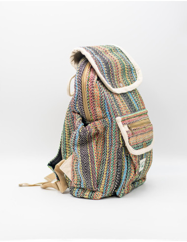 Ethnic hemp backpack