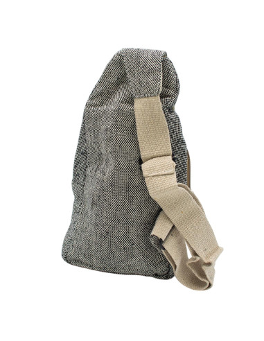 Triangular hemp backpack