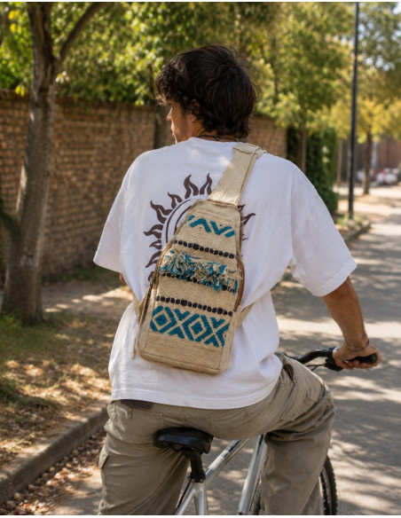 Ethnic cotton backpack