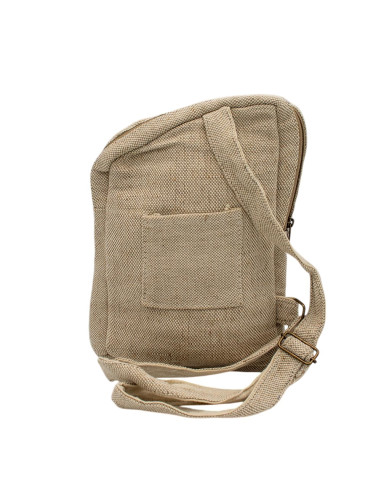 Asymmetrical hemp backpack