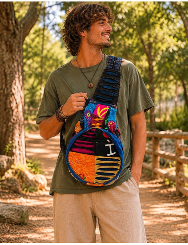 Boho patchwork backpack