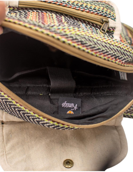 Medium Handmade Hemp Backpack with Pockets