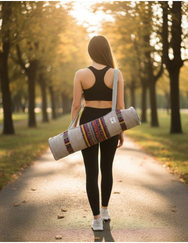 Handmade Hemp Yoga Mat Bag | Kimago