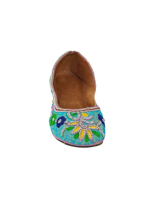 Light blue ballerina with embroidery and stones