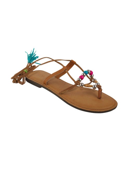 Greek hippie sandal with balls