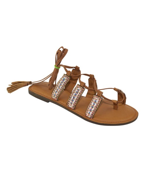Sandalia hippie estilo griego