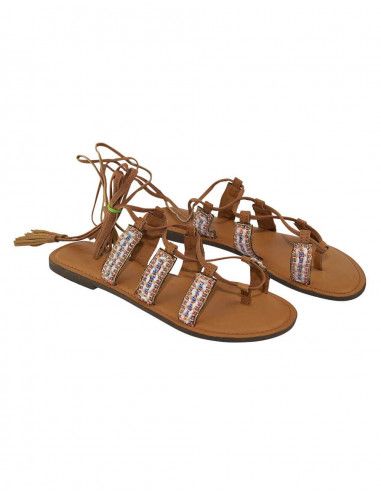 Sandalia hippie estilo griego